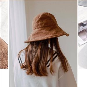 Wide brim bucket hat, brand new